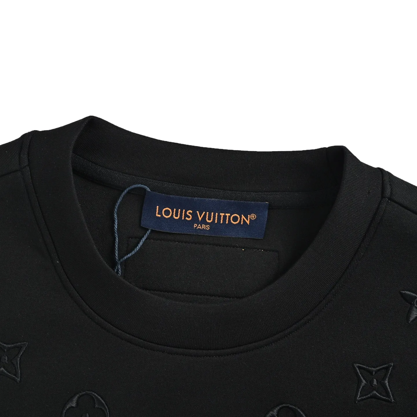 Louis Vuitton Louis Vuitton crew neck sweatshirt with embossed old flower embroidery on the neck